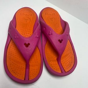 Disney Crocs flip flops sandals Womens 7 mens 5